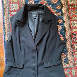 Vintage Mossimo women's tailored collared black vest S